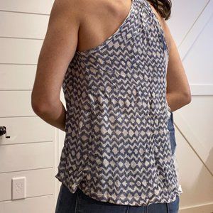 O'Neill - Summer razor back tank top - blue and white pattern - XS